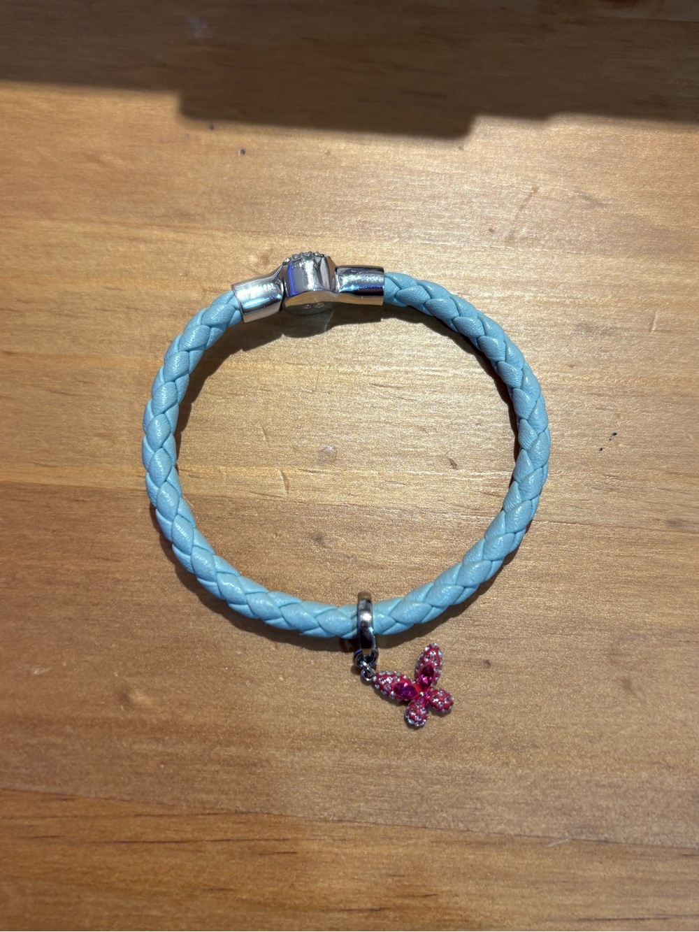 Swarovski Braided Leather with Butterfly Charm